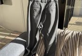 UNIQLO Women’s Grey and Black Trousers