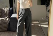 UNIQLO Women’s Grey and Black Trousers