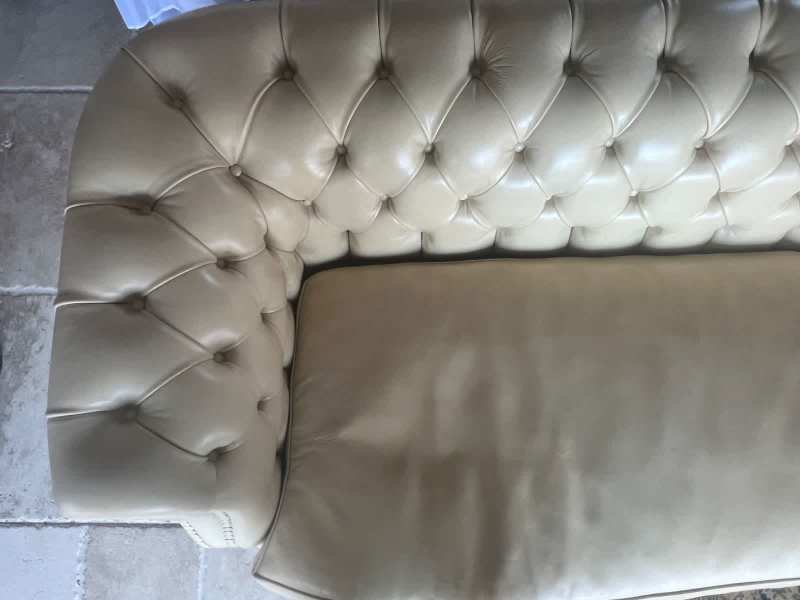 Rare Baxter Italian Diana Chesterfield, Upholstered Tuscany Leather