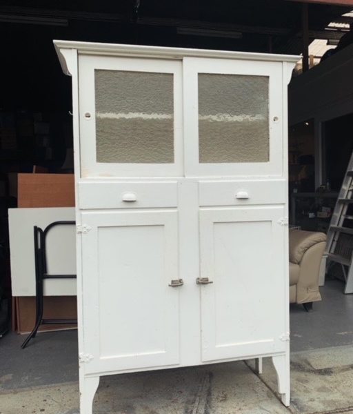 Vintage shabby chic kitchen cabinet