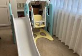 Kids indoor slide and swing