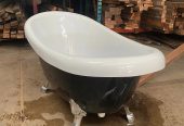 BlackWhite Freestanding Acrylic Bath Tub