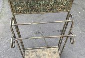 Retro metal towel rail or umbrella stand