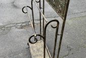 Retro metal towel rail or umbrella stand