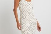 Subtitled Women’s White and Cream Dress