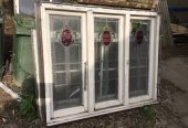 Timber Triple Casement Leadlight Window