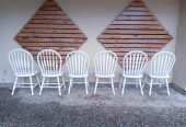 White Colonial Vintage Timber Wooden Chairs Set of 6 $150