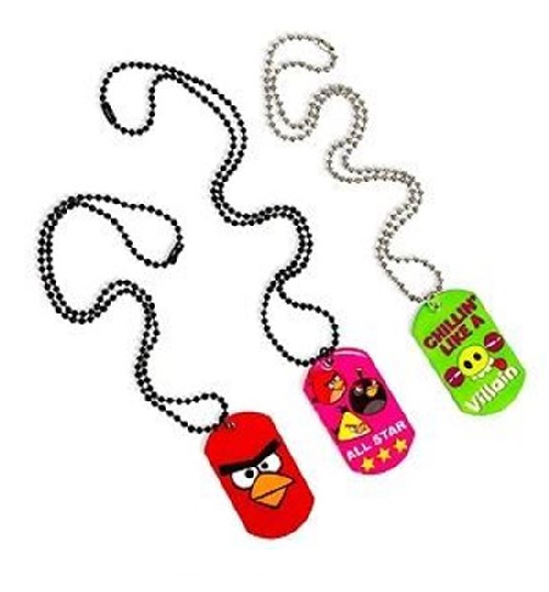 ANGRY BIRDS METAL DOGTAG NECKLACE