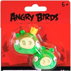 ANGRY BIRDS PUZZLE ERASER SET-GREEN