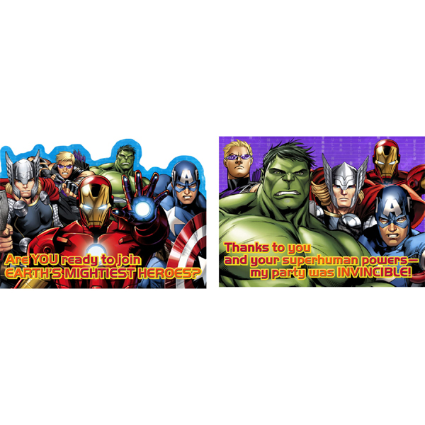 AVENGERS ASSEMBLE INVITE and THANK YOU