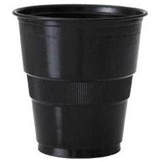 BLACK PLASTIC CUPS