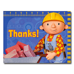 BOB THE BUILDER THANK YOU NOTE