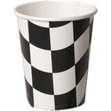 Black & White Checkered Cups 8ct
