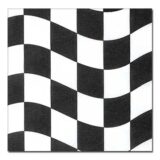 Black & White Checkered Lunch Napkins