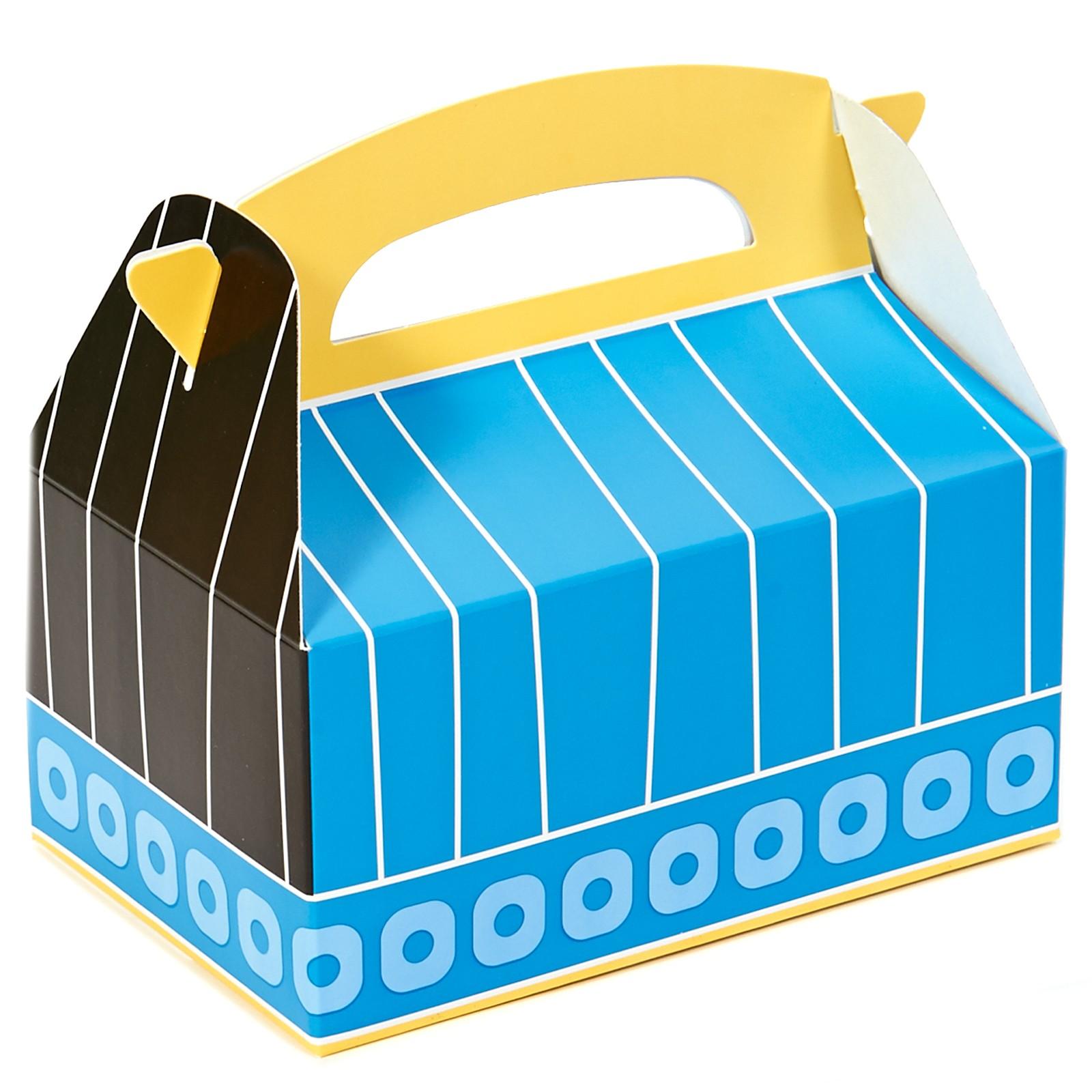 Blue, Black and Yellow Empty Favor Boxes