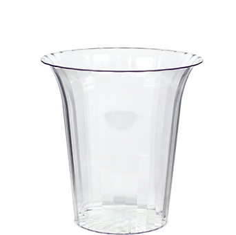 CLEAR Plastic Flared Cylinder Container (Small)