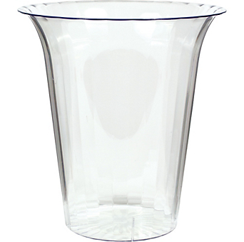 CLEAR Plastic Flared Cylinder Container (Large)