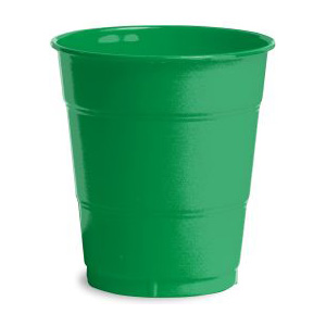 EMERALD GREEN PLASTIC CUPS