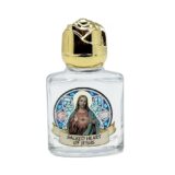 Glass Sacred Heart Holy Water Bottle
