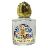 Glass St. Michael Holy Water Bottle