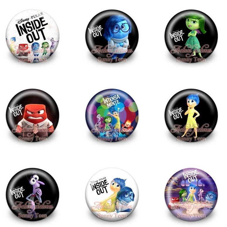 Inside Out Button Pin Badges