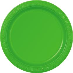 LIME GREEN DINNER PLASTIC PLATES