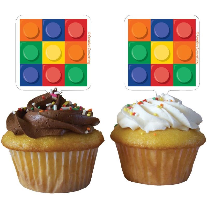Lego Block Party Cupcake Toppers