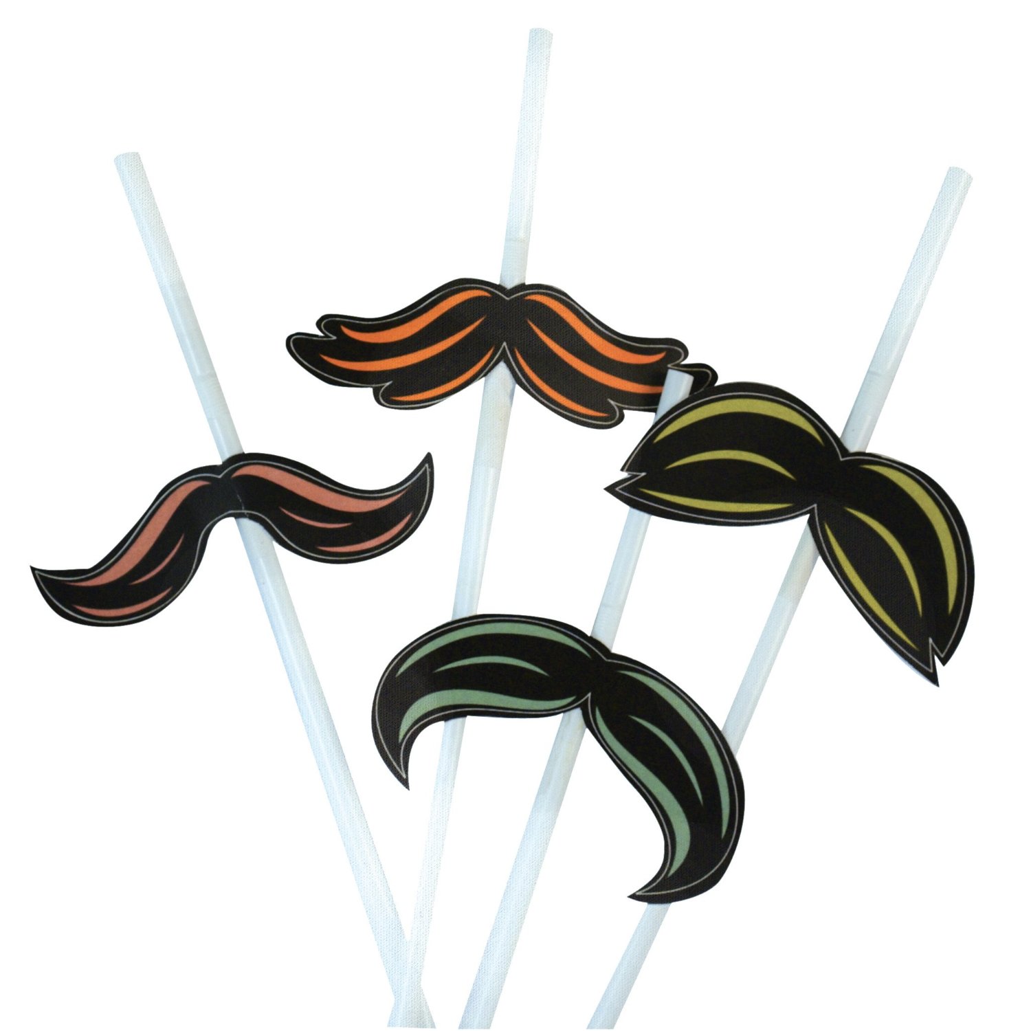 Moustache Party Straws