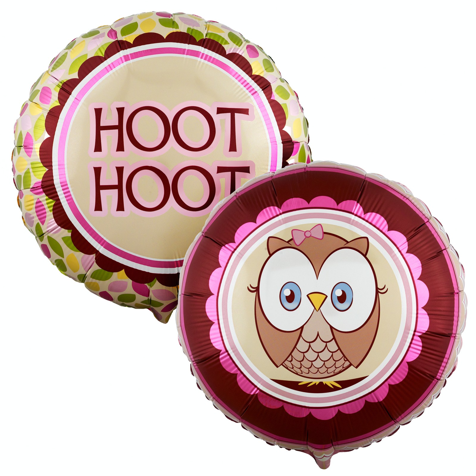 OWL PINK HOOT HOOT FOIL BALLOON