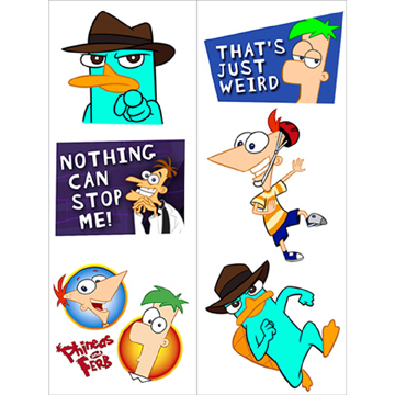 PHINEAS and FERB TEMP TATTOOS