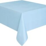 BABY BLUE PLASTIC TABLECOVER RECTANGLE
