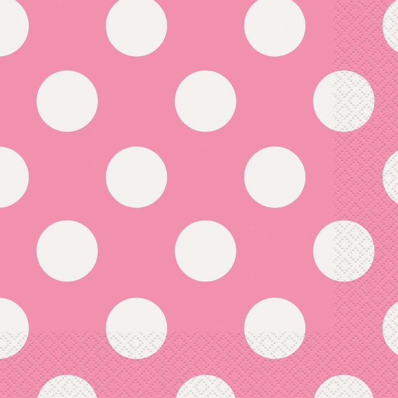 Hot Pink Polka Dot Napkins