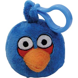 ANGRY BIRDS PLUSH BACKPACK CLIP ON - BLUE