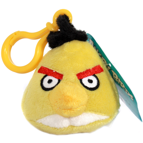 ANGRY BIRDS PLUSH BACKPACK CLIP ON - YELLOW