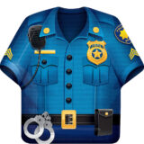 Police Shirt Lunch Plates 8ct