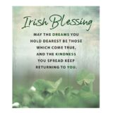 Porcelain Message Plaque - Irish Blessing