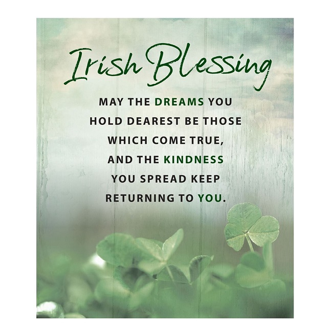 Irish Blessing Porcelain Message Plaque