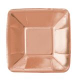 Rose Gold Square Appetizer Paper Plates