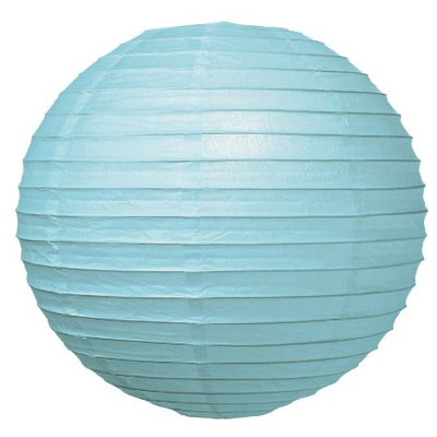Round Paper Lantern Pale Blue