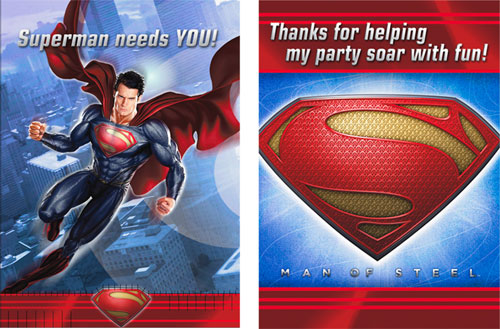 Superman Invitations and Thank You