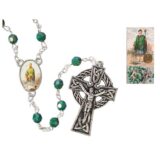 St Patrick with Acrylic Rosary Set