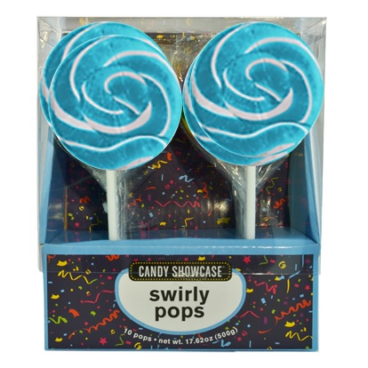 Swirly Blue Large Lollipops