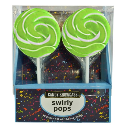 Swirly Green Large Lollipops