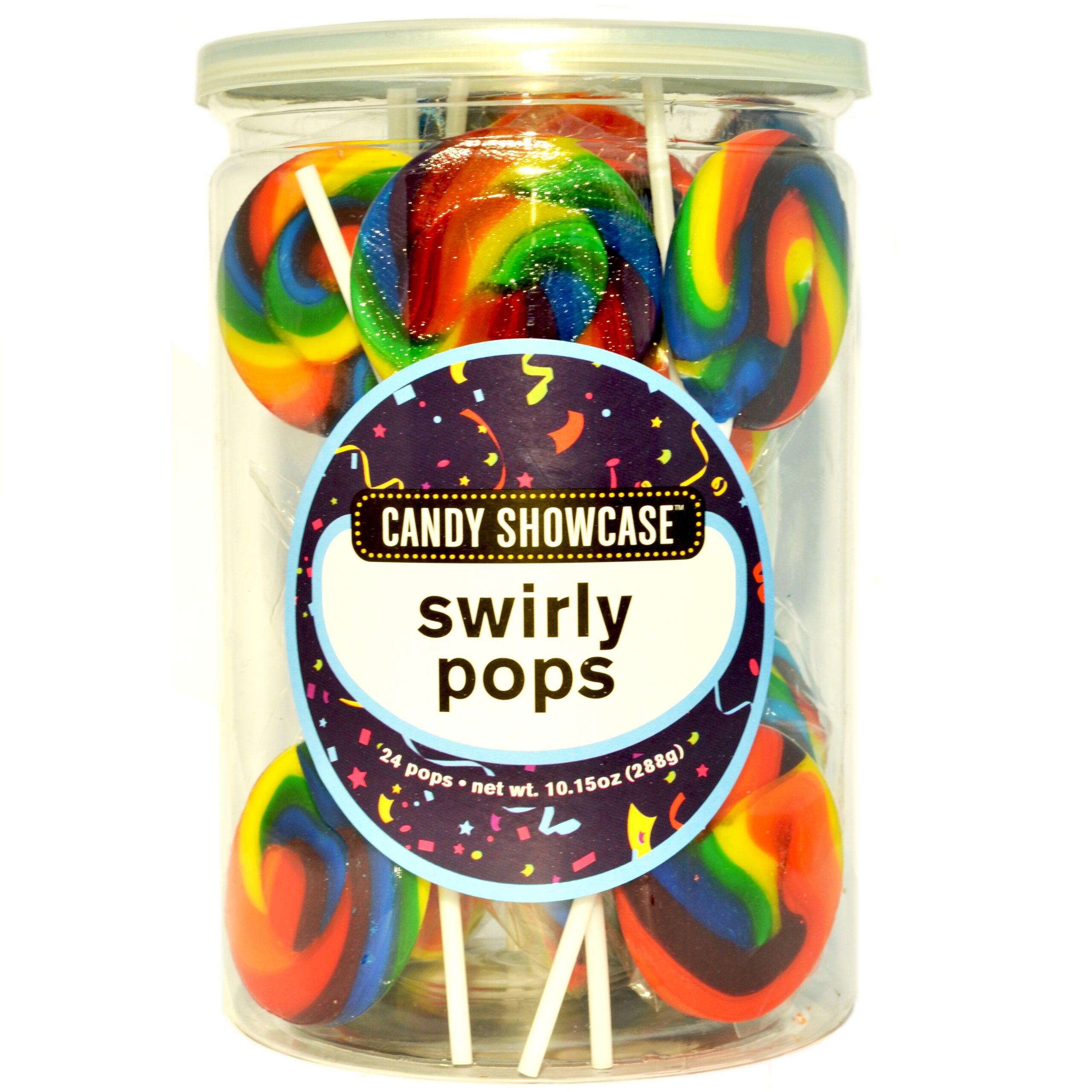 Swirly Rainbow Lollipops