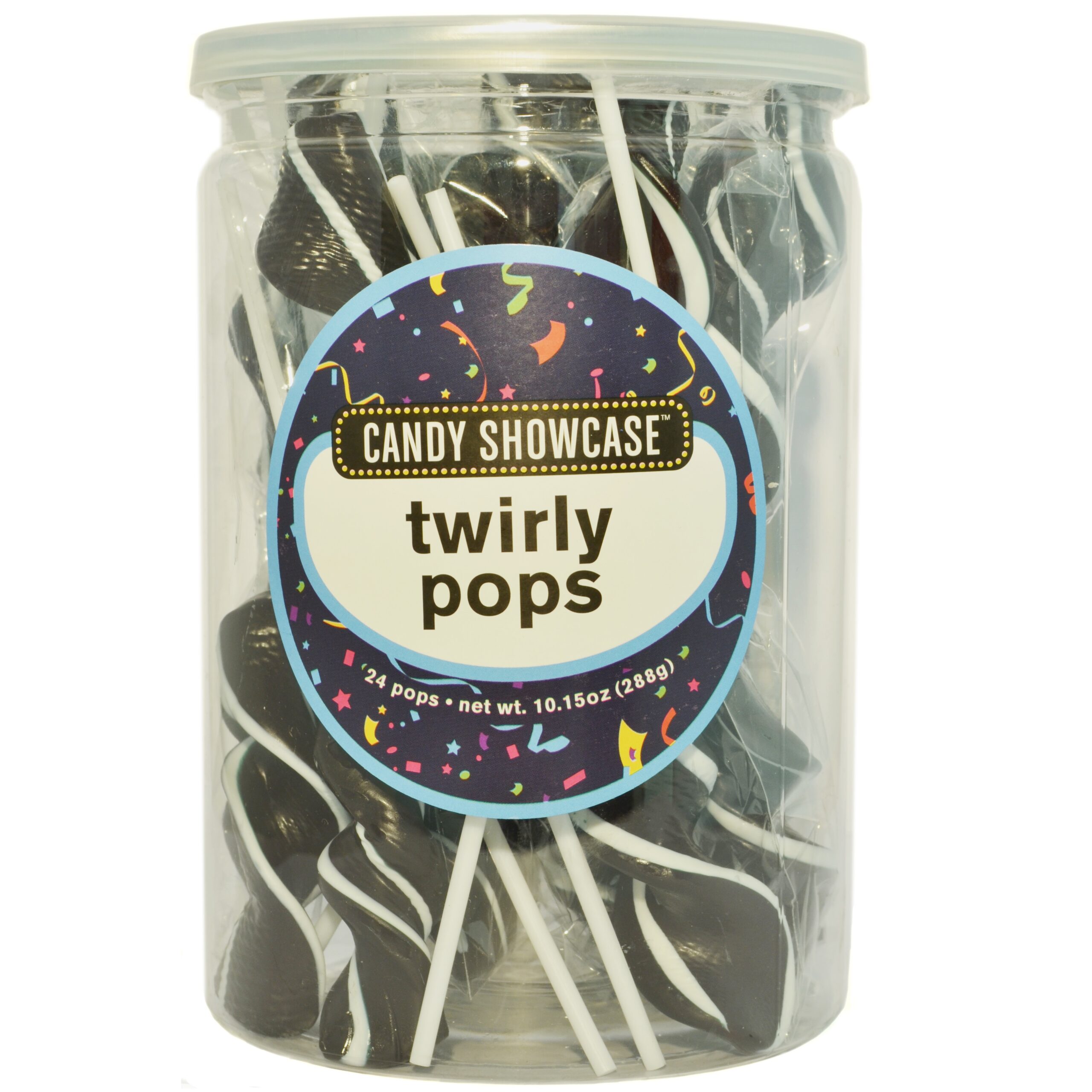 Twirly Black Lollipops