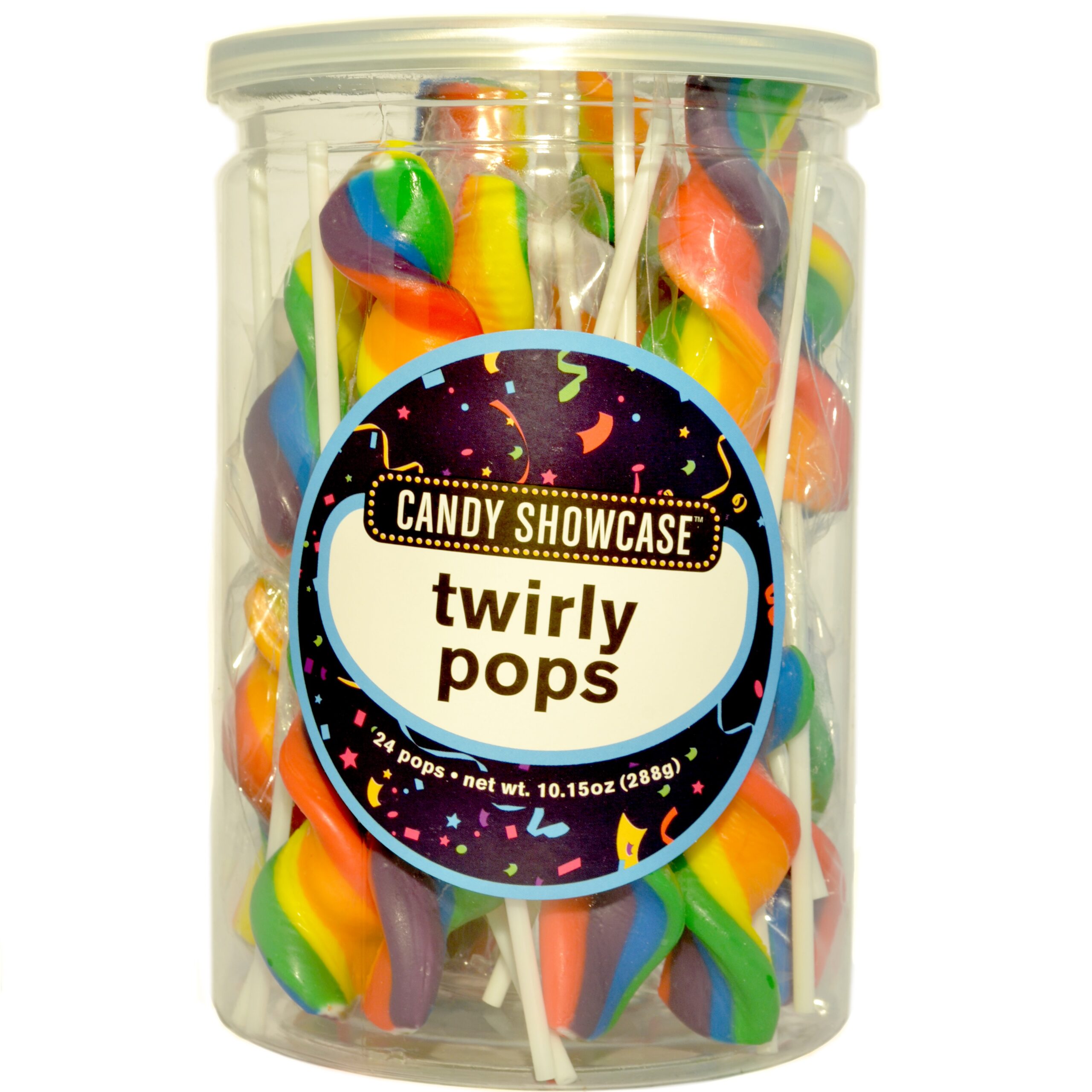 Twirly Rainbow Lollipops