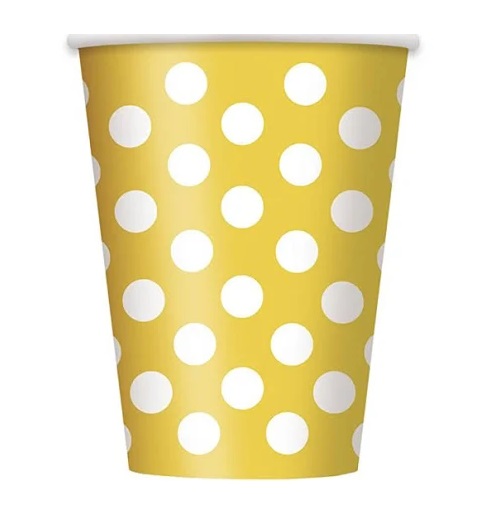 Yellow Polka Dot Cups