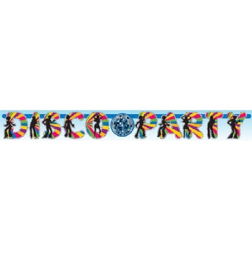DISCO PARTY LETTER BANNER