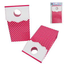 Pink Polka Dot Party Bags with cuff