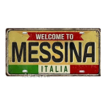Retro License Plate - MESSINA